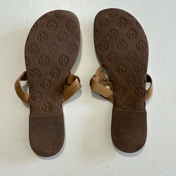 Tory Burch Miller Patent Sandals in Tan Size 9 VGUC - Picture 4 of 16